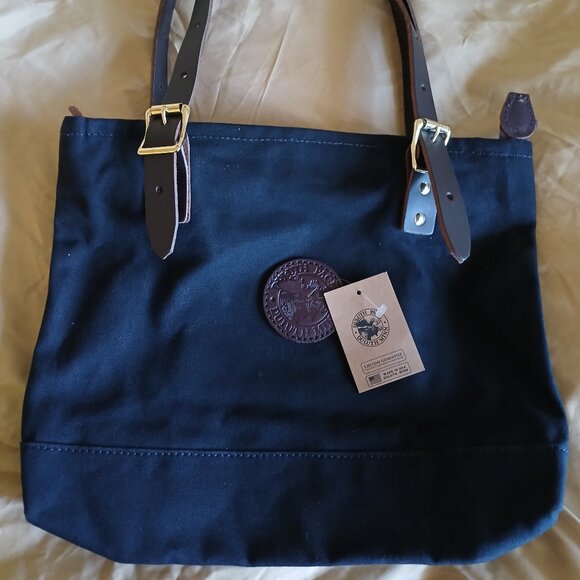 NWT Duluth Pack - Black Tote Bag with Leather Handles - Picture 1 of 9
